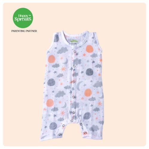 Happy Sprouts Baby MUSLIN ROMPER