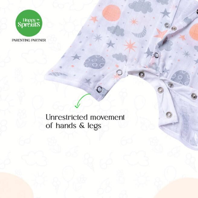 Happy Sprouts Baby MUSLIN ROMPER