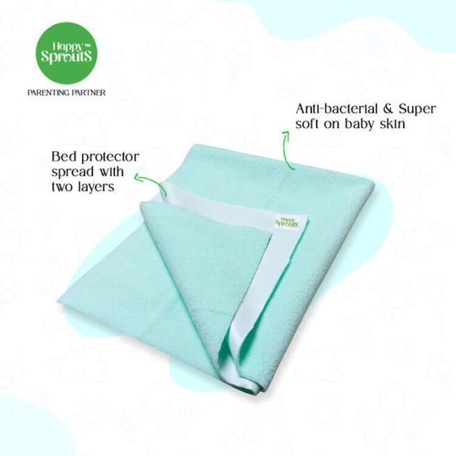 Happy Sprouts Baby dry sheet aqua marine