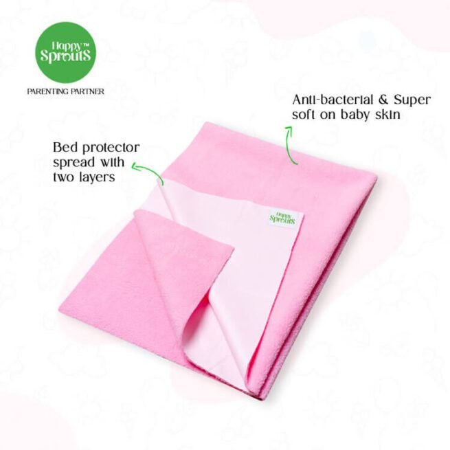 Happy Sprouts Baby dry sheet Pink