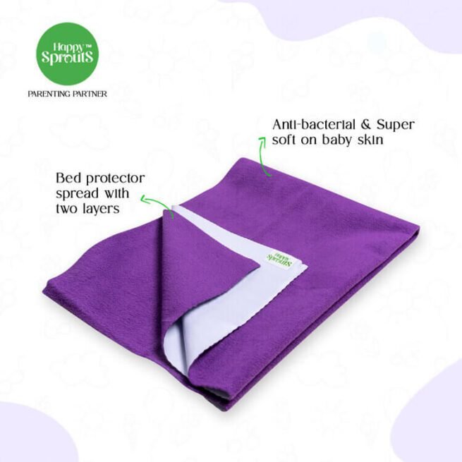 Happy Sprouts Baby dry sheet purple