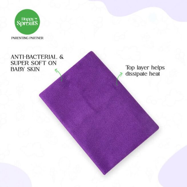 Happy Sprouts Baby dry sheet purple