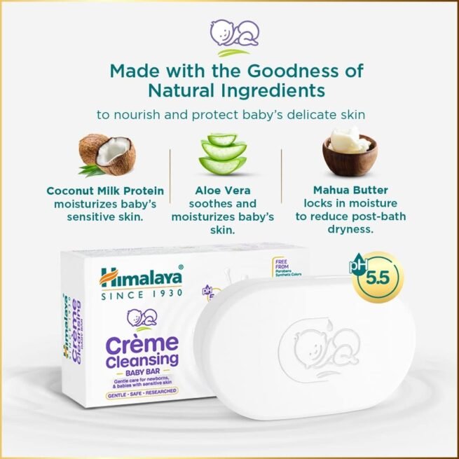 Himalaya Creme Cleansing Baby Bar 75 gm - Image 4