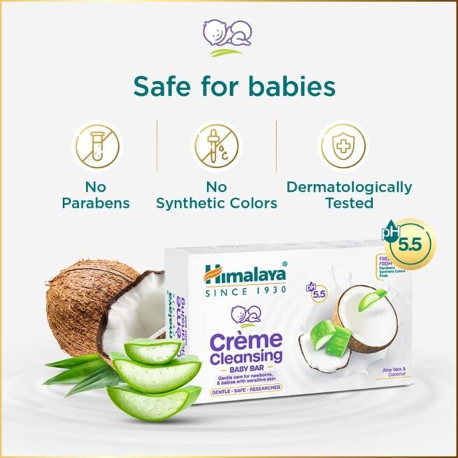 Himalaya Creme Cleansing Baby Bar 75 gm - Image 5