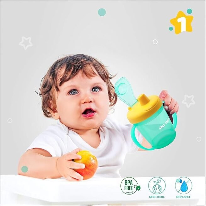 1st Step 250 Ml BPA Free Hard Spout Sipper (Mint Green, Polypropylene (PP)) - Image 8