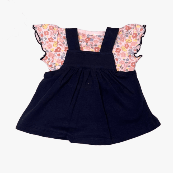 Classic Navy Cotton Kids & Baby Dress - Image 2