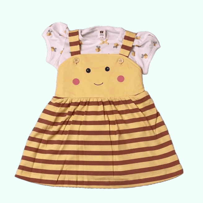 Sunshine Dreams: Yellow Mellow Cotton Frock for Kids