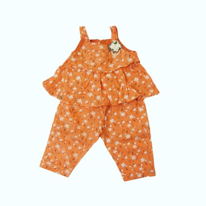 Peach color  Girls' Capri & Top Pretty Pairs