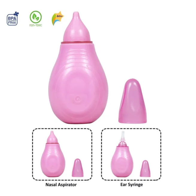 1st Step BPA Free Nasal Aspirator With Ear Syringe -Pink - Image 4