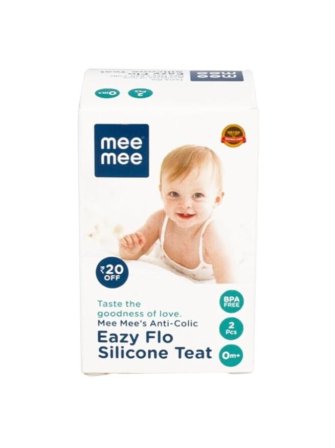 Mee Mee Anti-Colic Easy Flo Silicone Teat (Small - 2 pcs) - Image 3