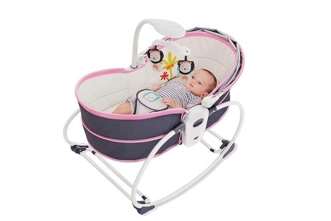 Mastela 5 in 1 Rocker and Bassinet Napper with Musical Vibrations