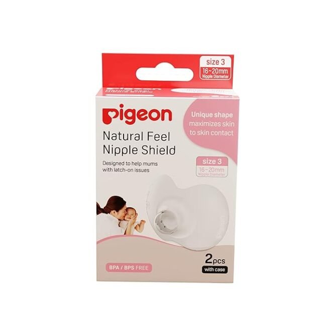 Pigeon Natural Feel Silicone Nipple Shield/Nipple Protector Size 3