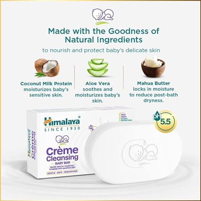 Himalaya Creme Cleansing Baby Bar 100 gm - Image 4