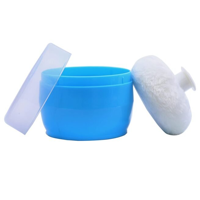 1st Step BPA Free Powder Puff With Powder Storage Box (Blue)