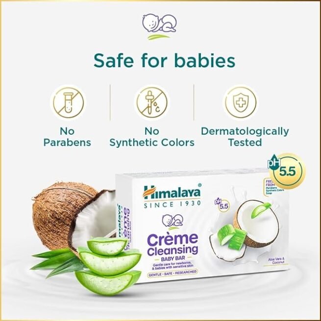 Himalaya Creme Cleansing Baby Bar 100 gm - Image 3