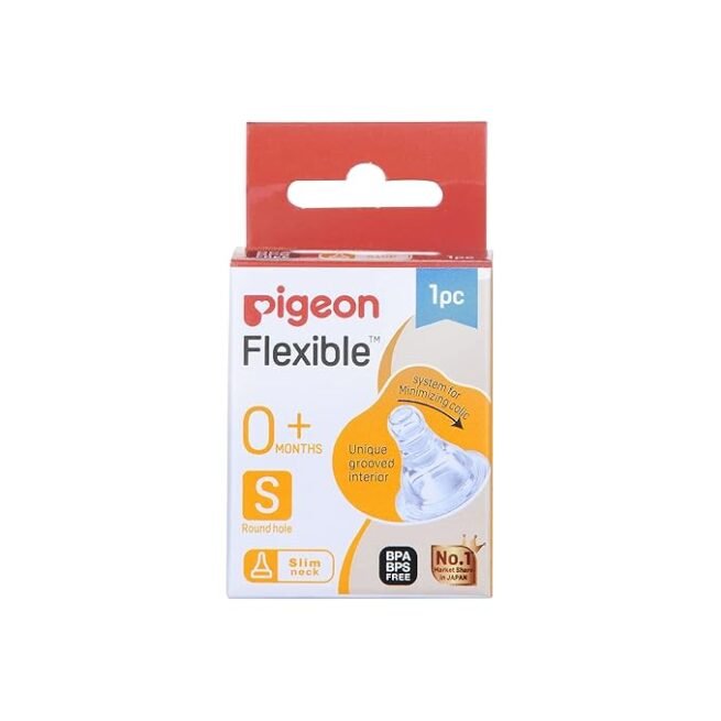 Pigeon Peristaltic Nipple S,For 0+ Month Babies,BPS Free,BPA Free