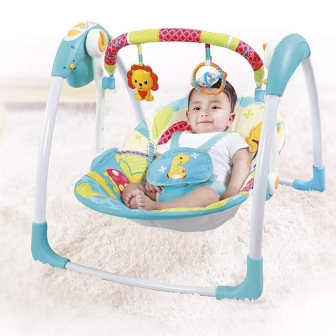 Mastela BG5063 Mastela Duluxe Portable Swing (Blue-6579), One Size - Image 3