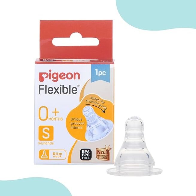 Pigeon Peristaltic Nipple S,For 0+ Month Babies,BPS Free,BPA Free - Image 3