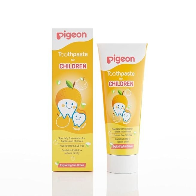 Pigeon Orange Toothpaste,For Babies And Children,Fluroide -Free