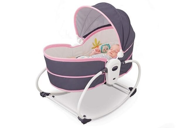 Mastela 5 in 1 Rocker and Bassinet Napper with Musical Vibrations - Image 4