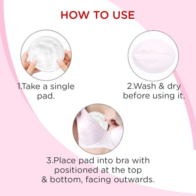 Mee Mee Reusable Maternity Breast Pads Pack of 6 - Image 2