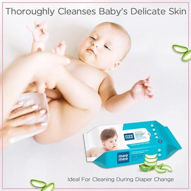 Mee Mee Baby Gentle Wet Wipes with Aloe Vera extracts, 72 counts - Image 3