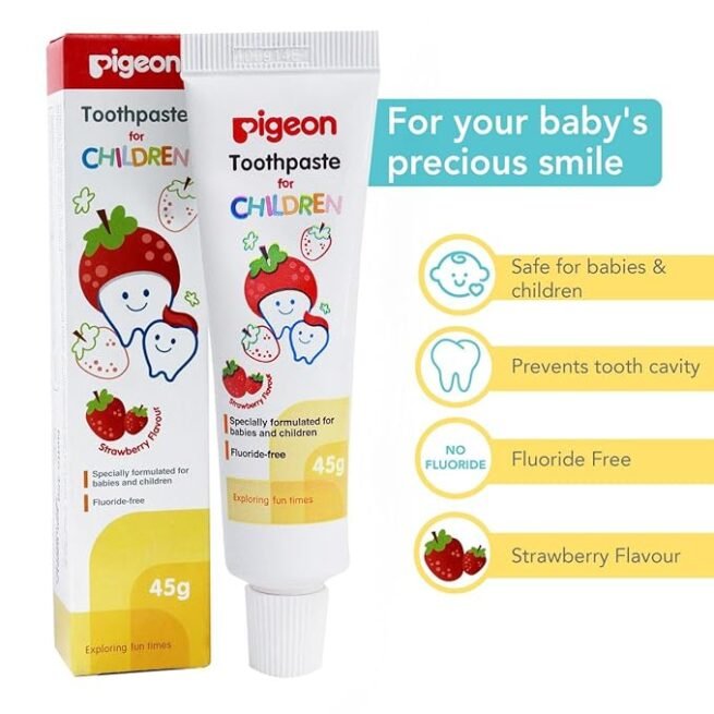 Pigeon Children Toothpaste, Strawberry (45 Gram) - Image 3