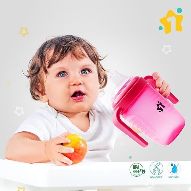 1st Step Matte Collection BPA Free Polypropylene Soft Spout Sipper with Twin Handles for Easy Grip - Image 4