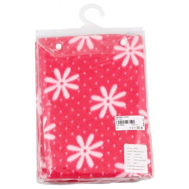 1st Step Baby Care Sheet, SHADE - Cherry, SIZE - M - Image 2