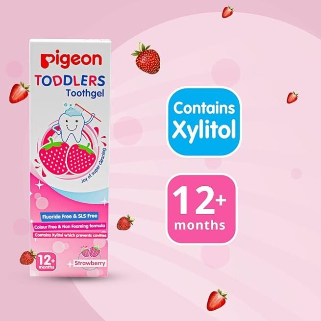 Pigeon Strawberry Toodlers Toothgel,For 12-24 Months - Image 2