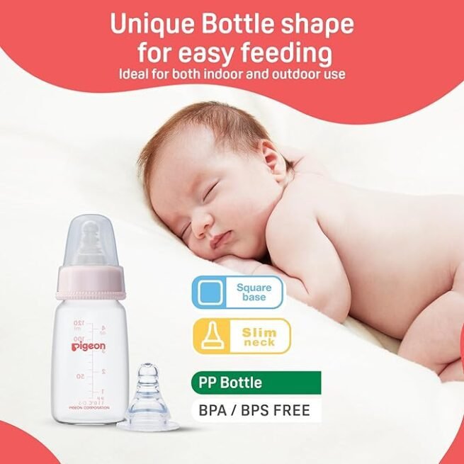 Pigeon Peristaltic Baby Nursing/Feeding Bottle KPP Nipple S,For 0+ Month Babies - Image 4