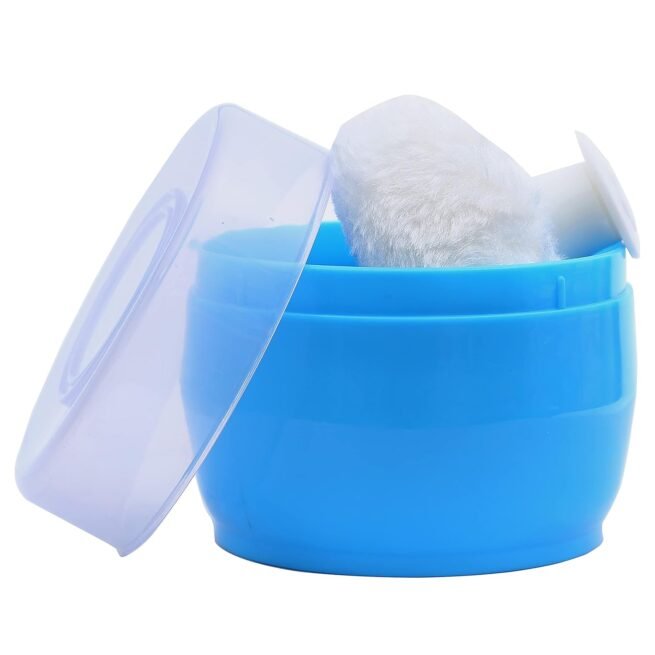 1st Step BPA Free Powder Puff With Powder Storage Box (Blue) - Image 4