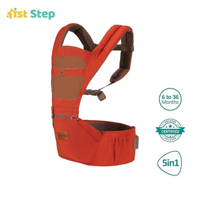 1st Step 5 in 1 Hip seat Baby Carrier (Orange) - Image 3