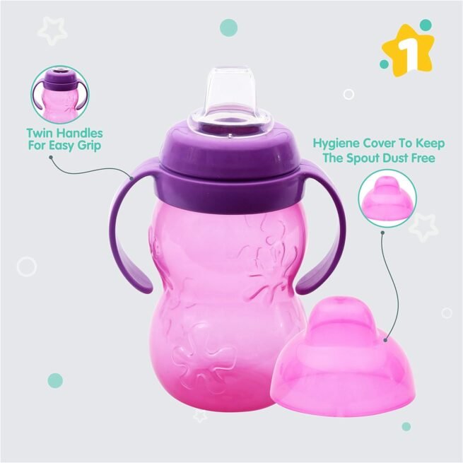 1st Step 250 ml BPA Free Polypropylene Soft Spout Sipper (Pink) - Image 3