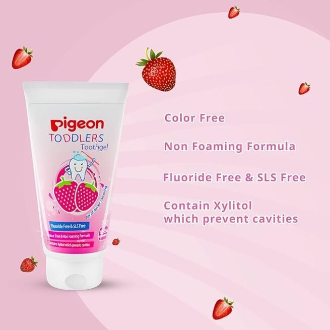 Pigeon Strawberry Toodlers Toothgel,For 12-24 Months - Image 3