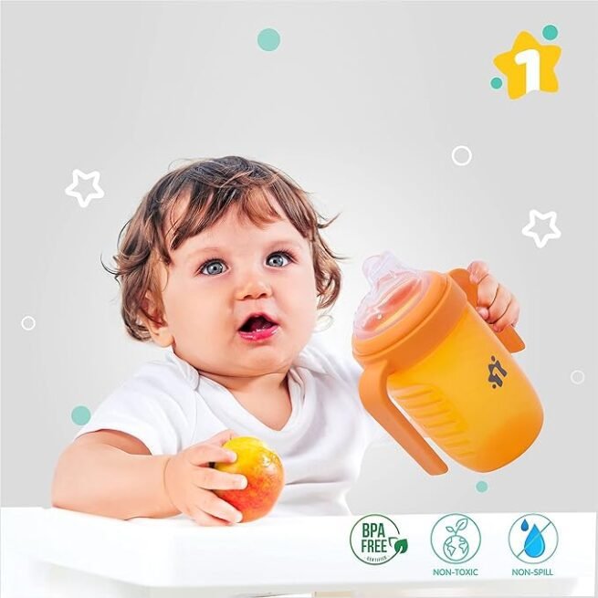 1st Step Matte Collection BPA Free Polypropylene Soft Spout Sipper with Twin Handles for Easy Grip - Image 7