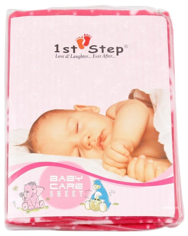 1st Step Baby Care Sheet, SHADE - Cherry, SIZE - M