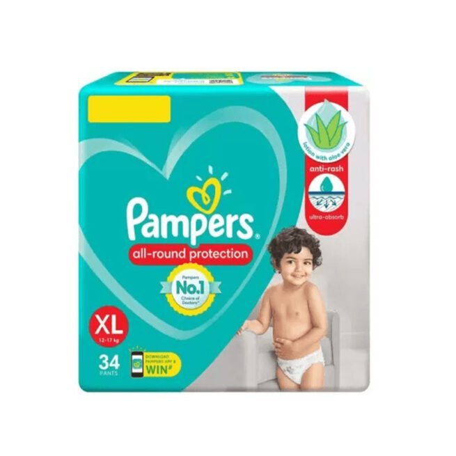 Pampers BABY DIAPER PANTS, SIZE XL, 34 PCS PACK - XL  (34 Pieces)