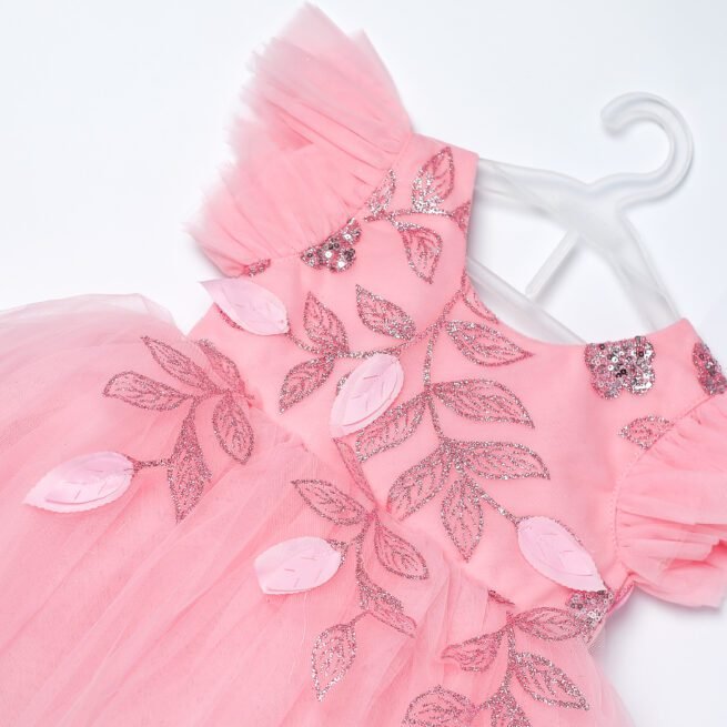 Jalaram Pink Party Frock for Girls - A Symphony of Pink Elegance - Image 3