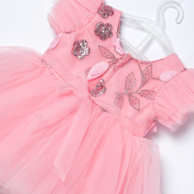 Jalaram Pink Party Frock for Girls - A Symphony of Pink Elegance - Image 4