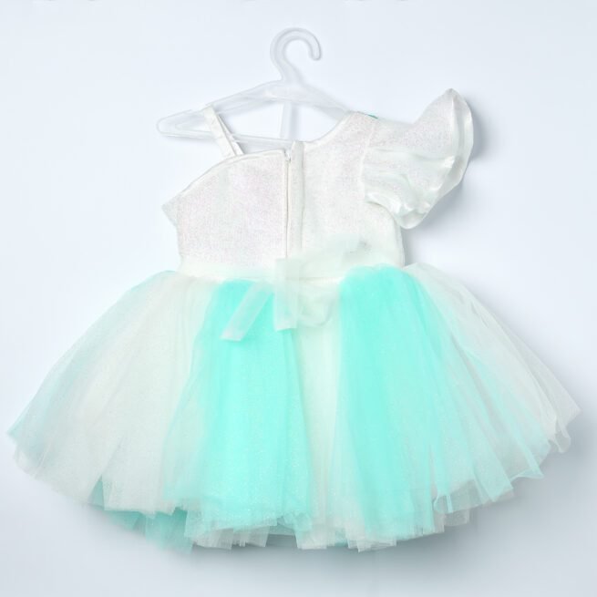 Jalaram Light Blue Party Frock for Girls - A Serene Affair of Style and Grace - Image 6