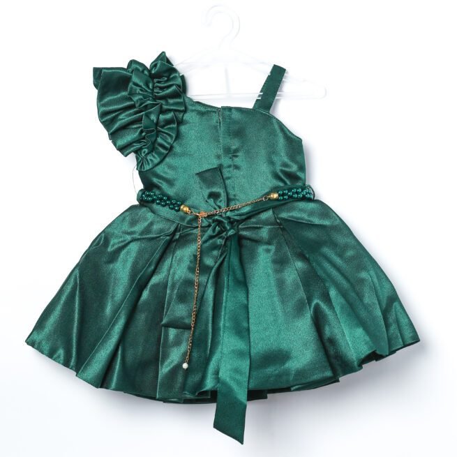 Jalaram Green Party Frock for Girls - A Symphony of Style and Comfort - Image 6