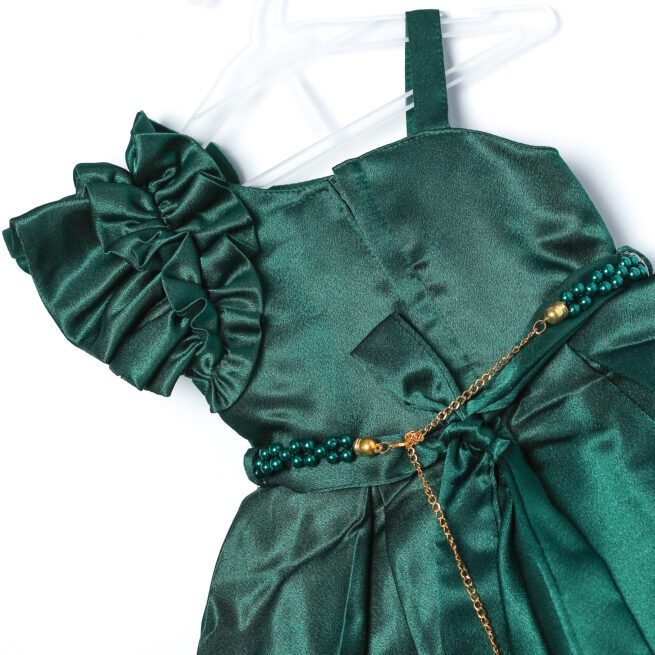 Jalaram Green Party Frock for Girls - A Symphony of Style and Comfort - Image 5