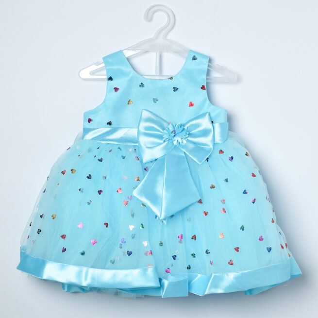 M PRINCESS Light Blue Party Frock - A Serenade of Elegance for Little Royalty