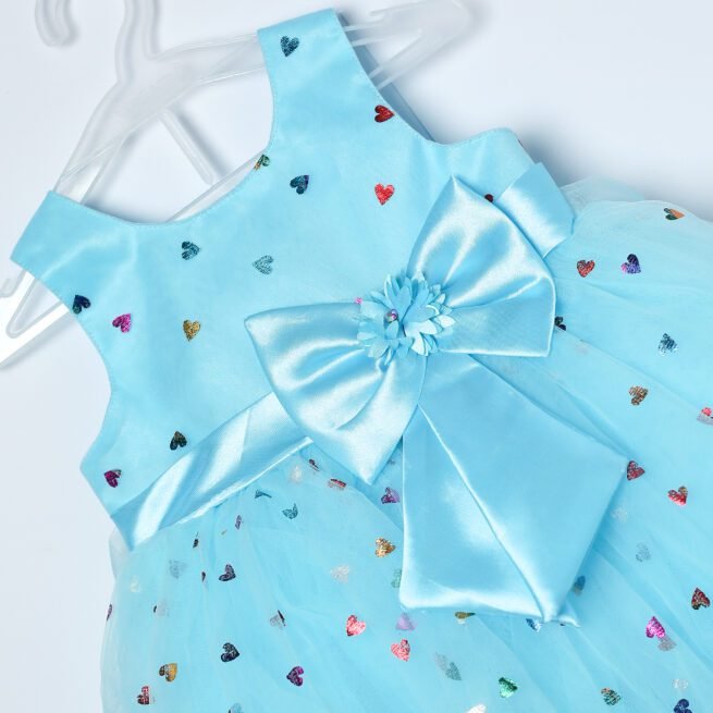 M PRINCESS Blue Party Frock - A Symphony of Elegance for Little Royalty - Image 3