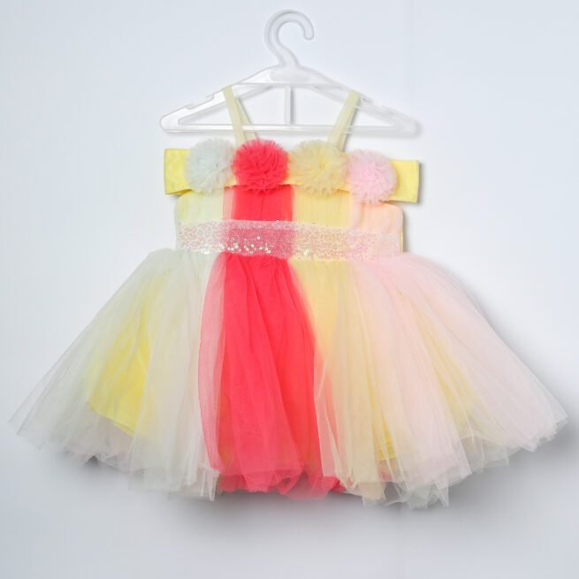 M PRINCESS Yellow Dress for Girls - A Splash of Sunshine Elegance