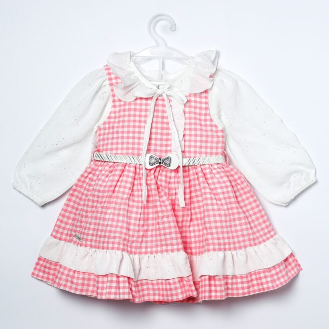 Little Dolly Pink & White Party Set Dress for Girls - A Symphony of Elegance and Innocence