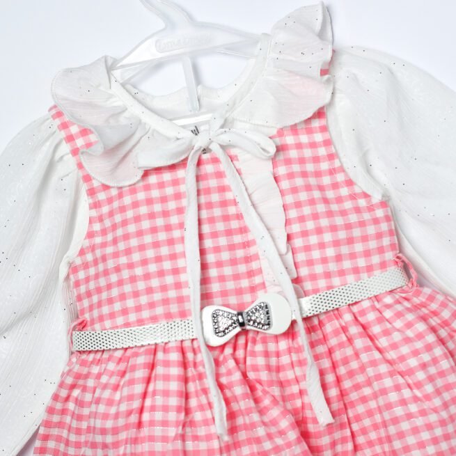 Little Dolly Pink & White Party Set Dress for Girls - A Symphony of Elegance and Innocence - Image 5