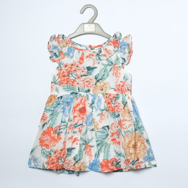 Blossoms in Bloom: Toffy House Brand Fancy Frock with Multicolor Flower Print