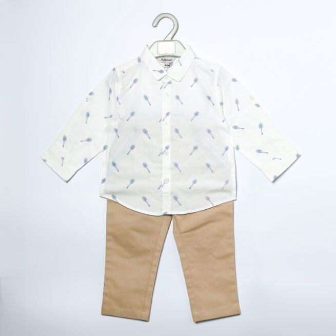 Blue Horizon Bliss: Toffy House Brand White and Blue Set for Kids - Image 2